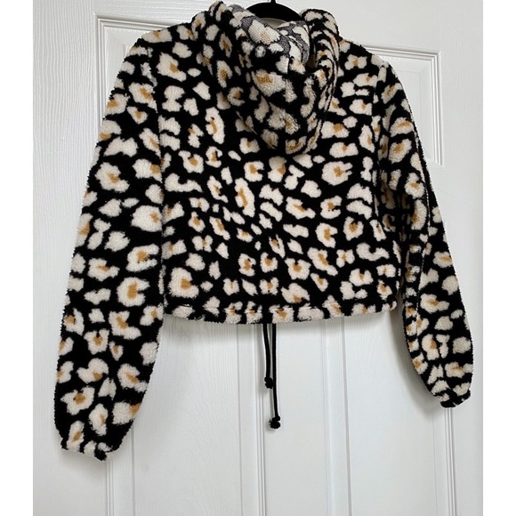 Wild Fable Faux Fur Cropped Hoodie - Size S - Picture 4 of 8